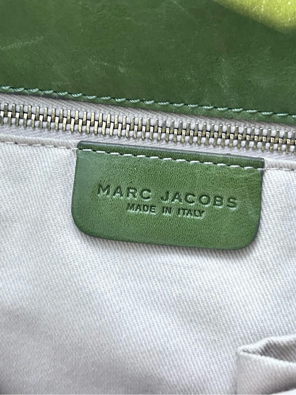 Rare Vintage Marc Jacobs Green Leather Shoulder Bag